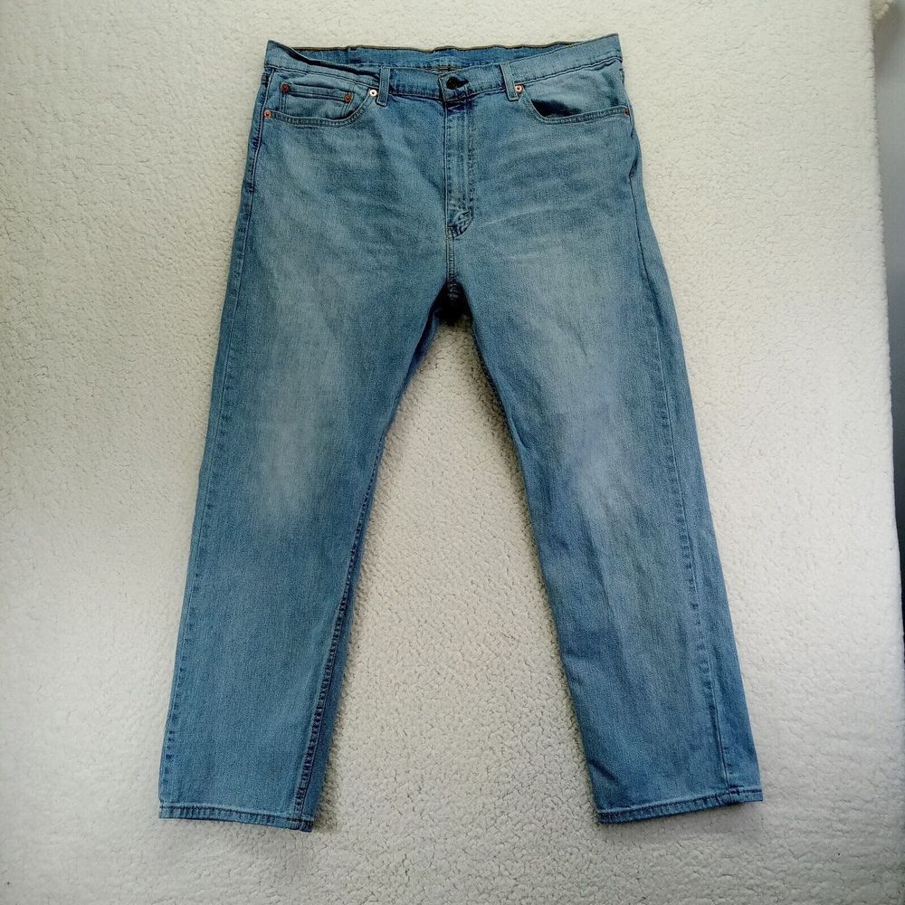 Levis 505 Jeans Mens 40x30 Regular Fit Straight Denim Cotton Blend